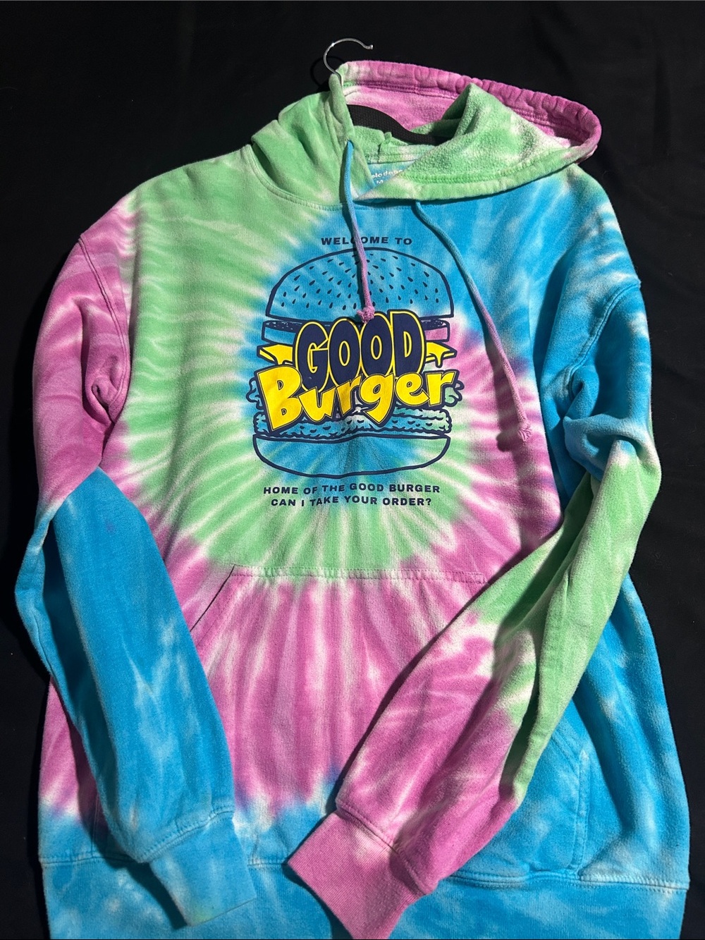 Nickelodeon Good Burger Tie-Dye Crewneck - Pink, Green, Blue